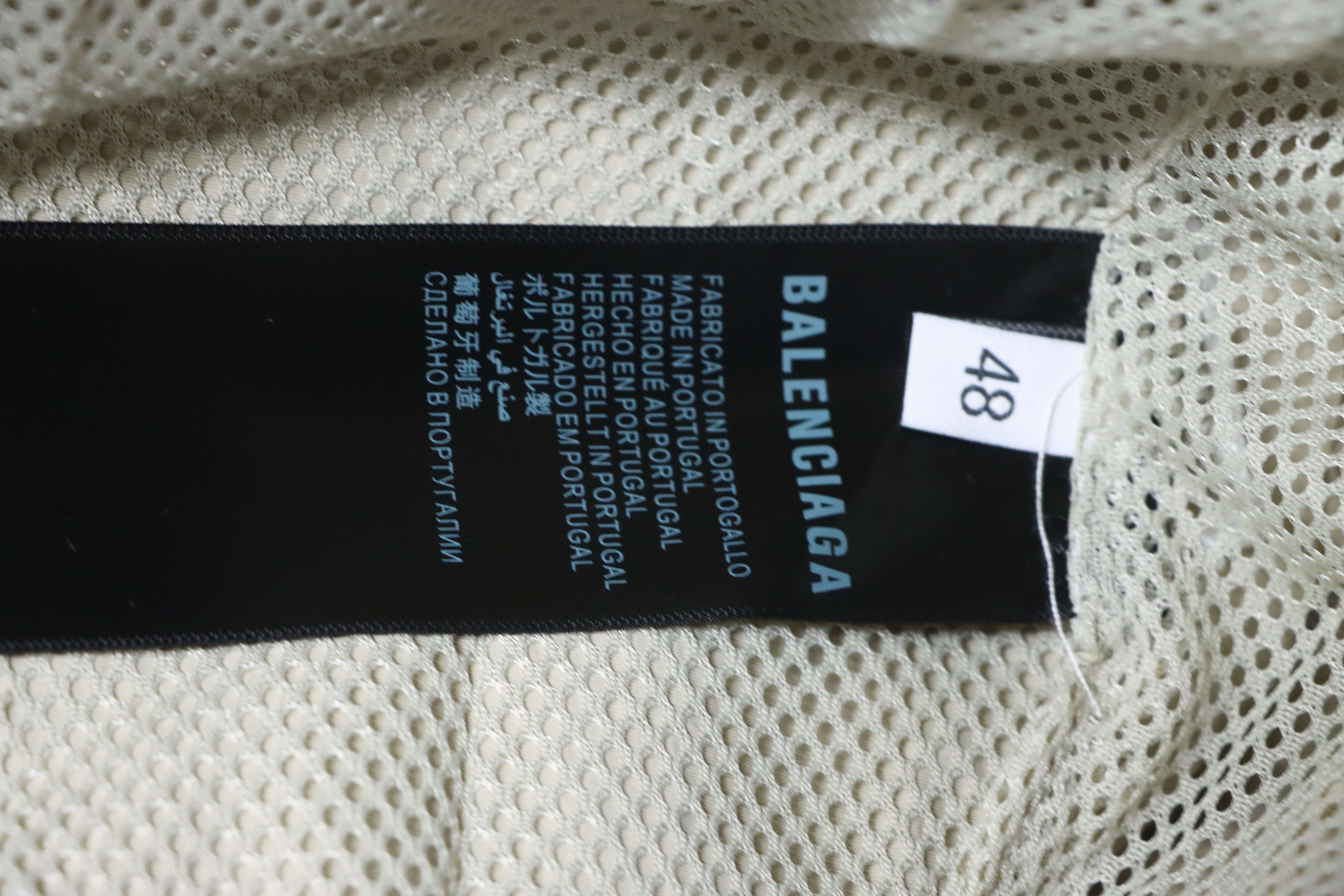 Balenciaga White 26SS Front and Back Half-Ring Letter Embroidered Tracksuit Pants h230