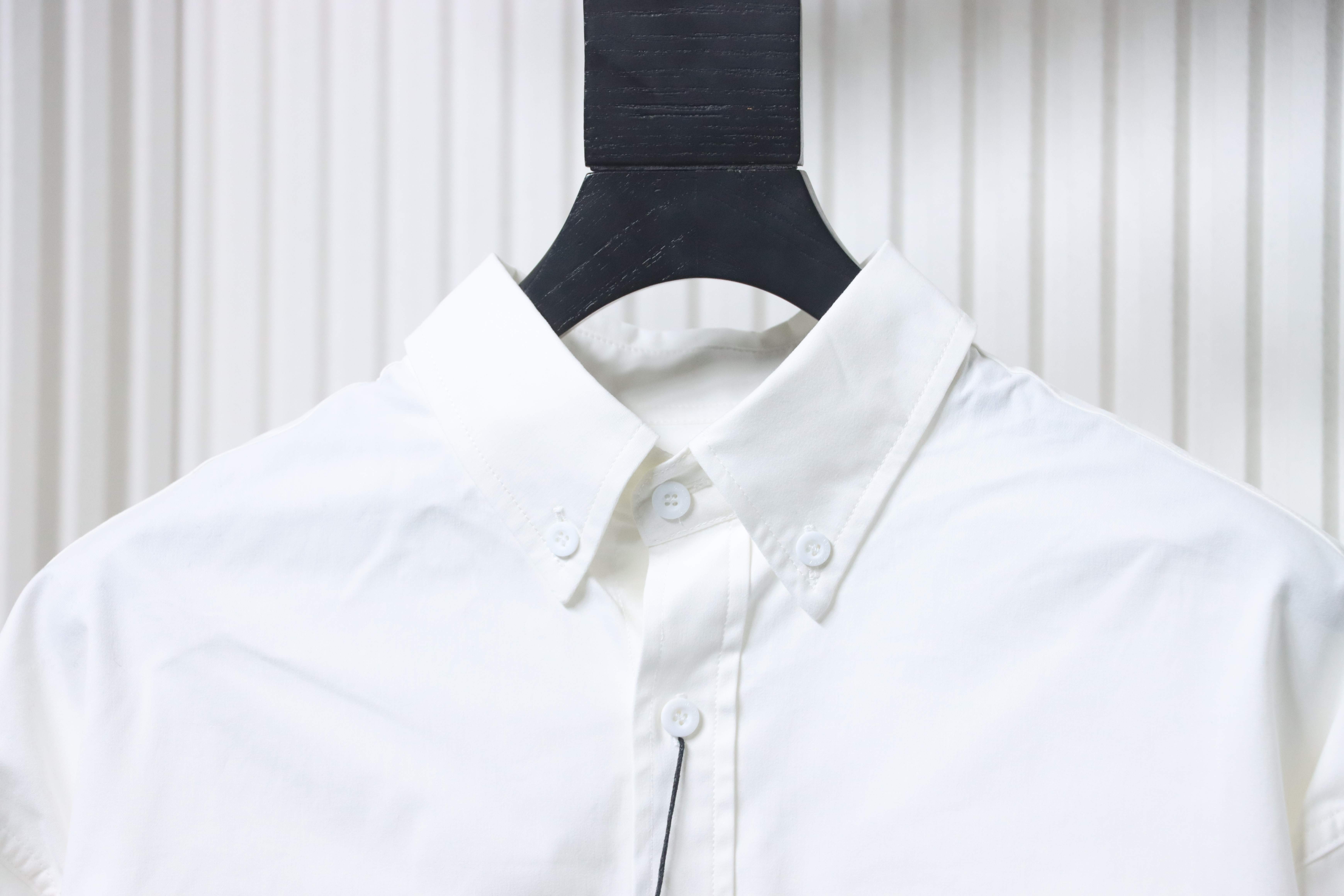 Balenciaga White Classic Back 3D Letter Logo Long-Sleeve Shirt h230