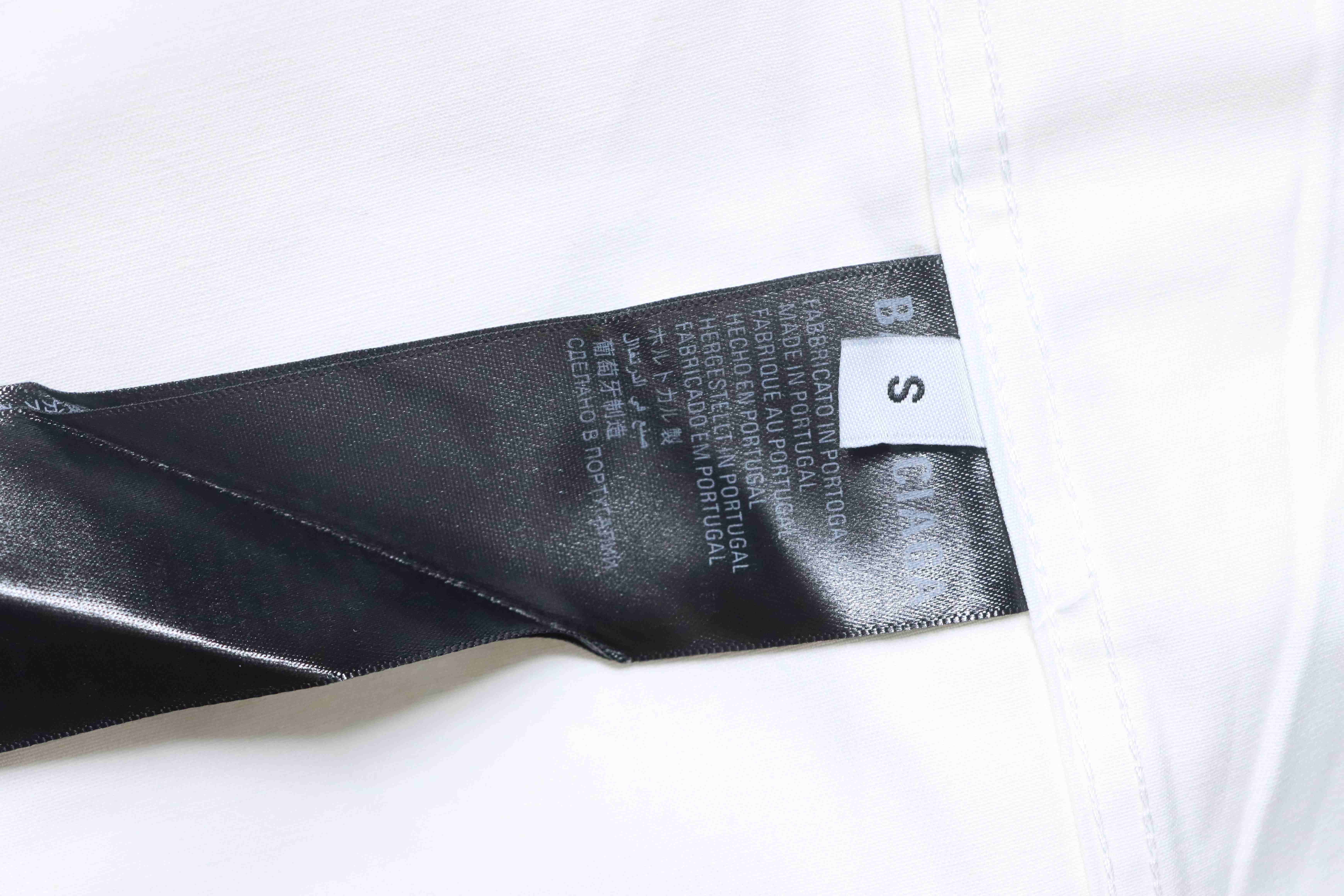 Balenciaga White Classic Back 3D Letter Logo Long-Sleeve Shirt h230