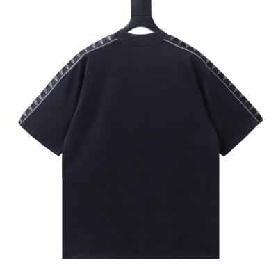 Balenciaga Black Flower Logo Slogan T-shirt h180 01
