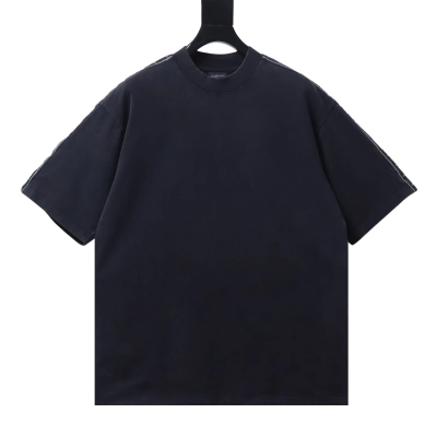 Balenciaga Black Flower Logo Slogan T-shirt h180 02