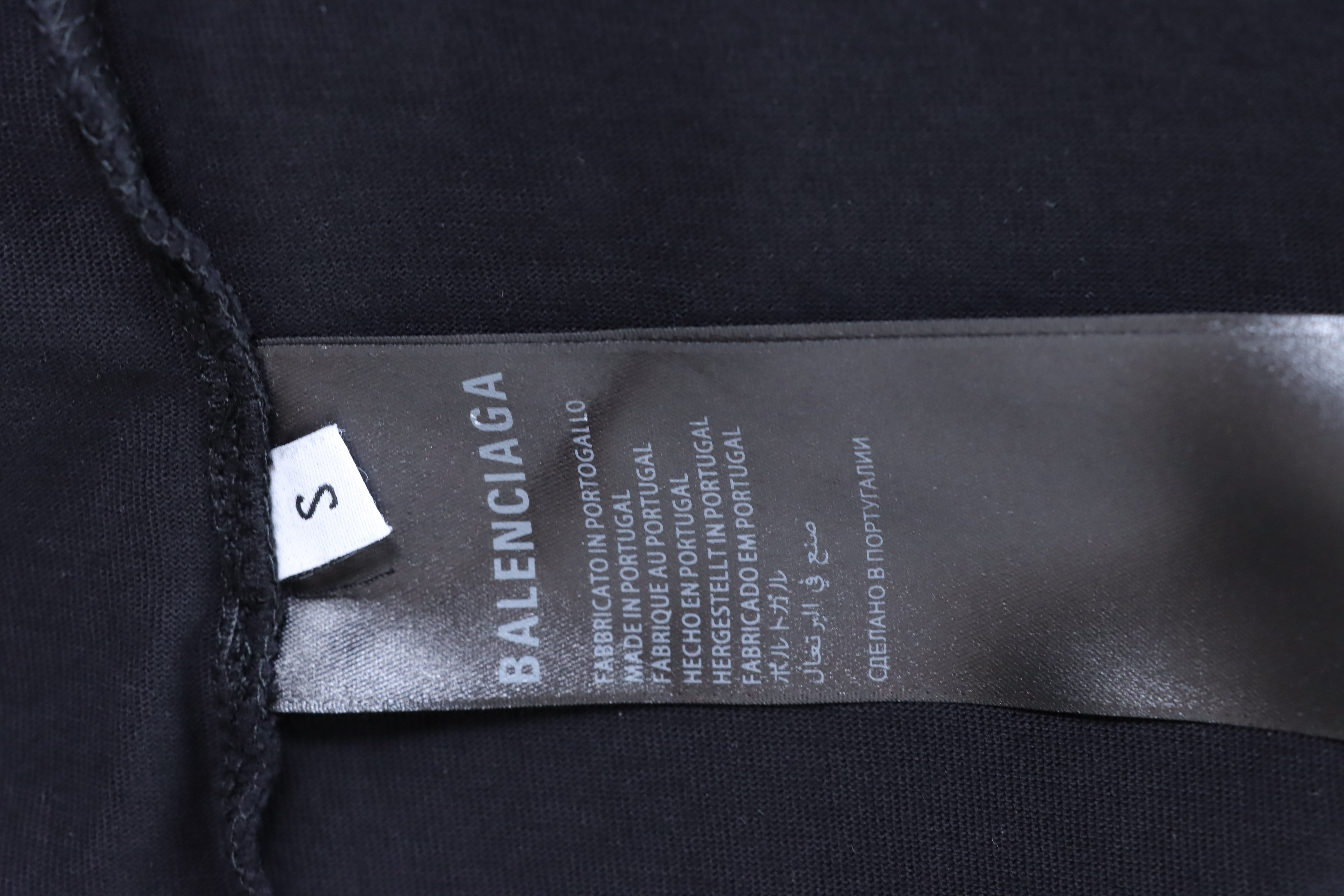 Balenciaga Black Flower Logo Slogan T-shirt h180