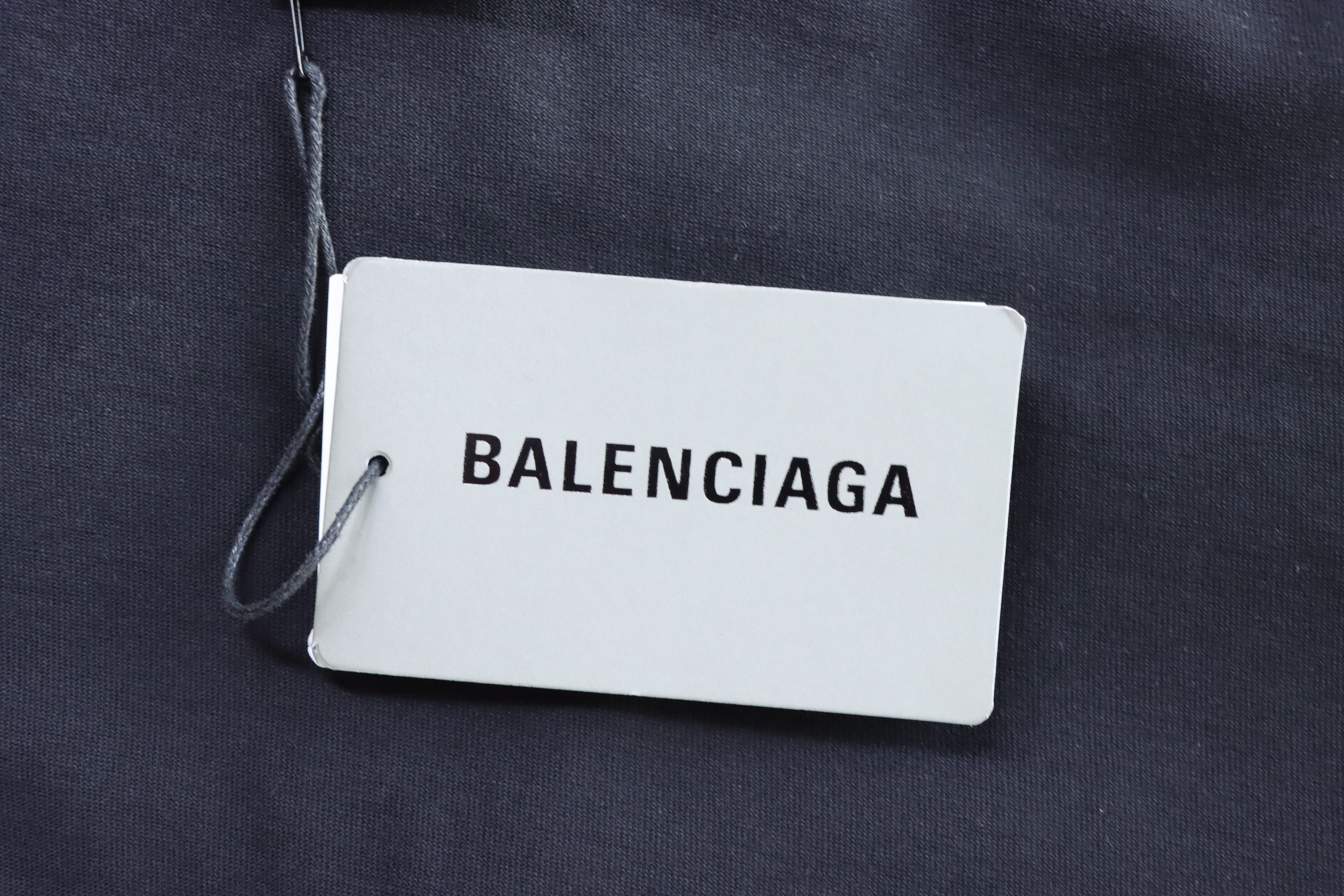Balenciaga Black Flower Logo Slogan T-shirt h180