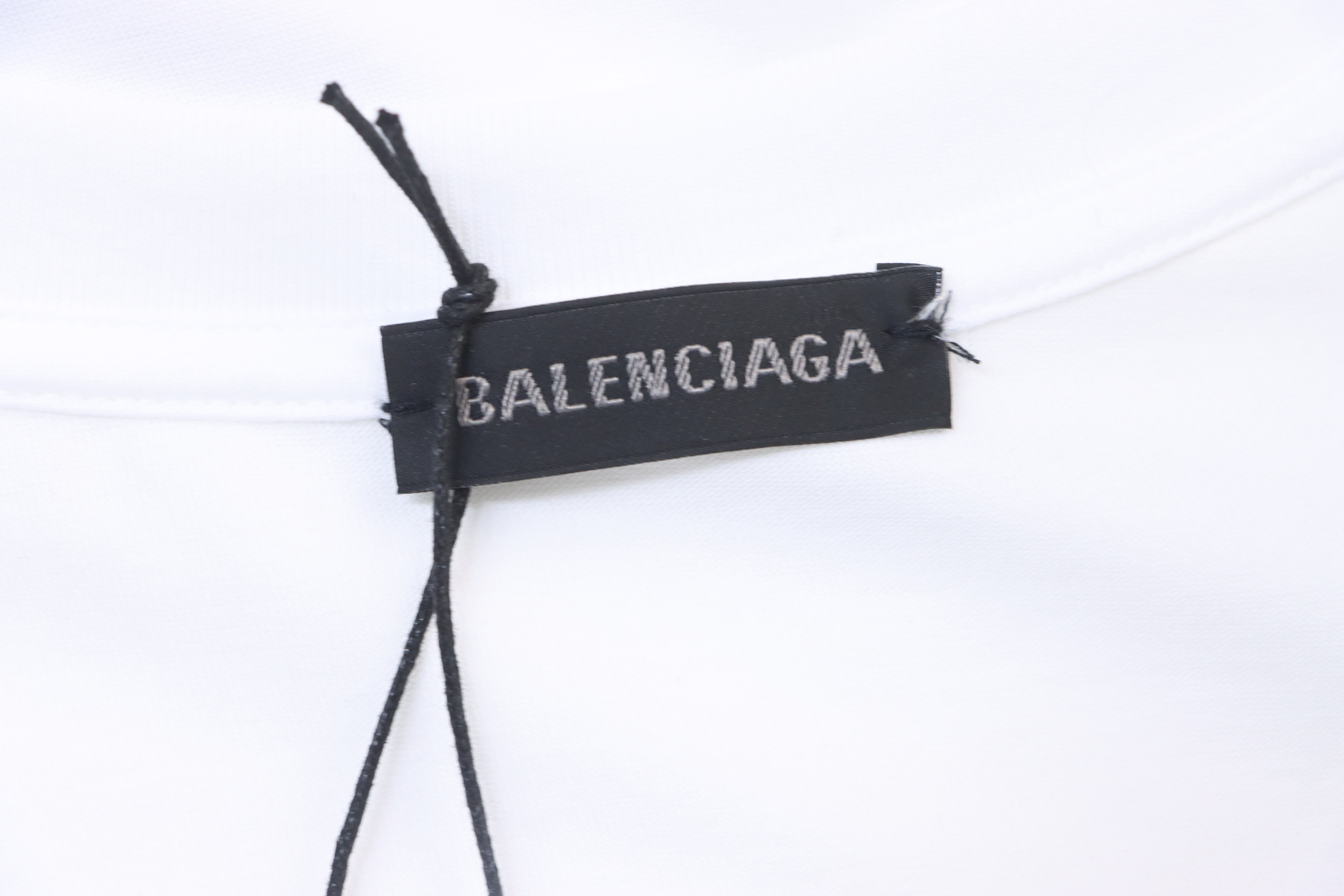 Balenciaga White Front and Back Letter Printed T-shirt h130