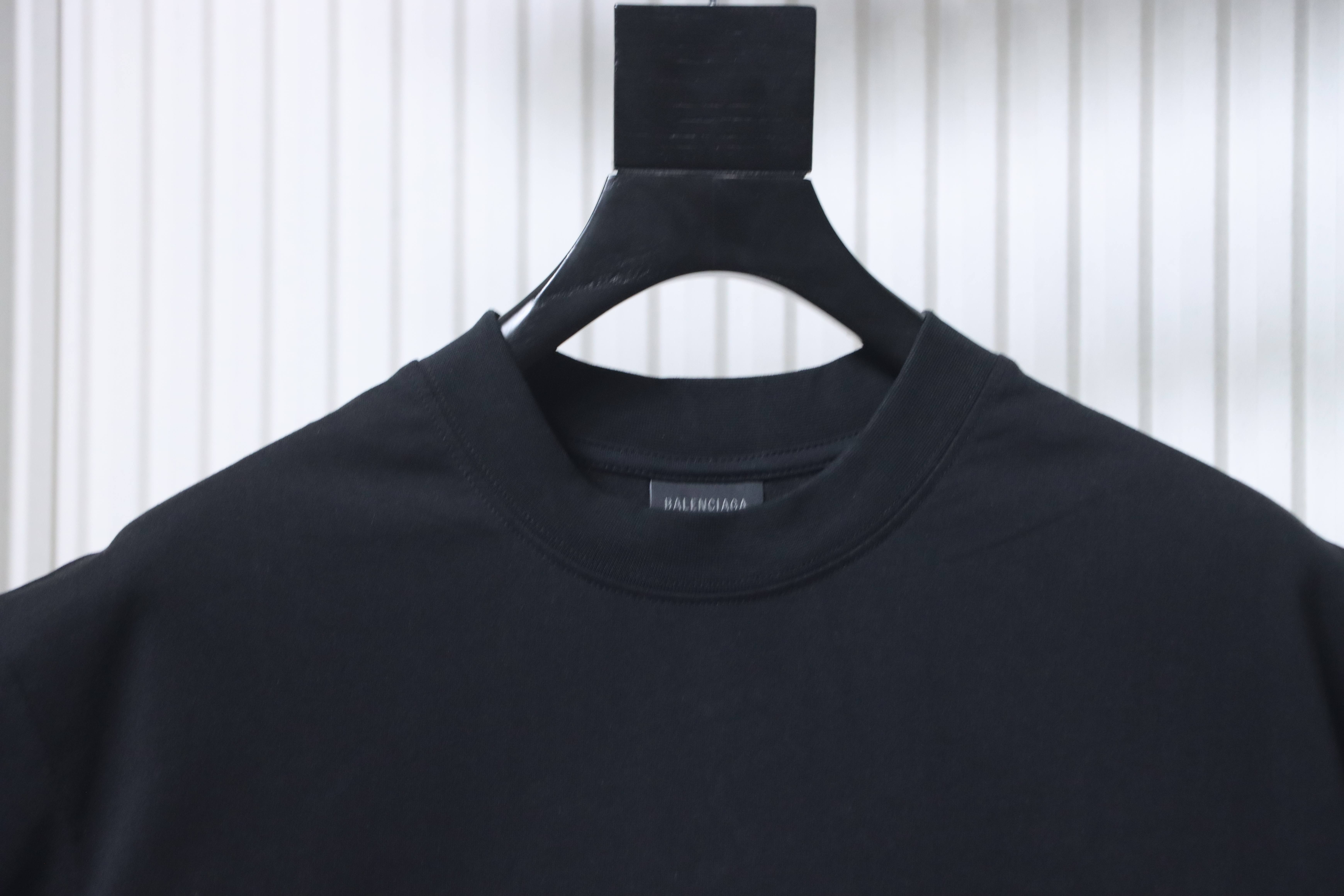 Balenciaga Black Heavy BB Crown Rhinestone T-shirt h160