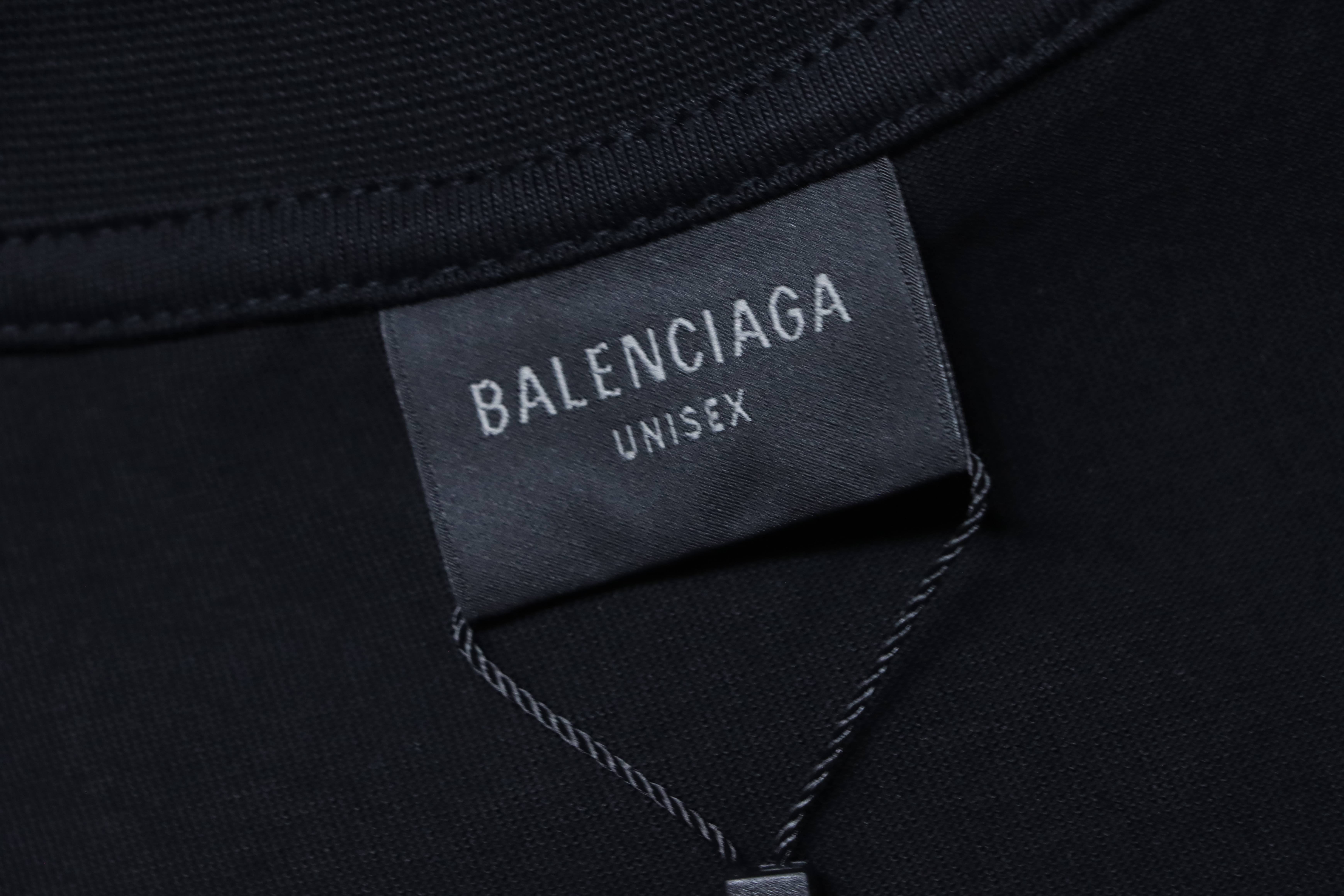 Balenciaga Black Heavy BB Crown Rhinestone T-shirt h160