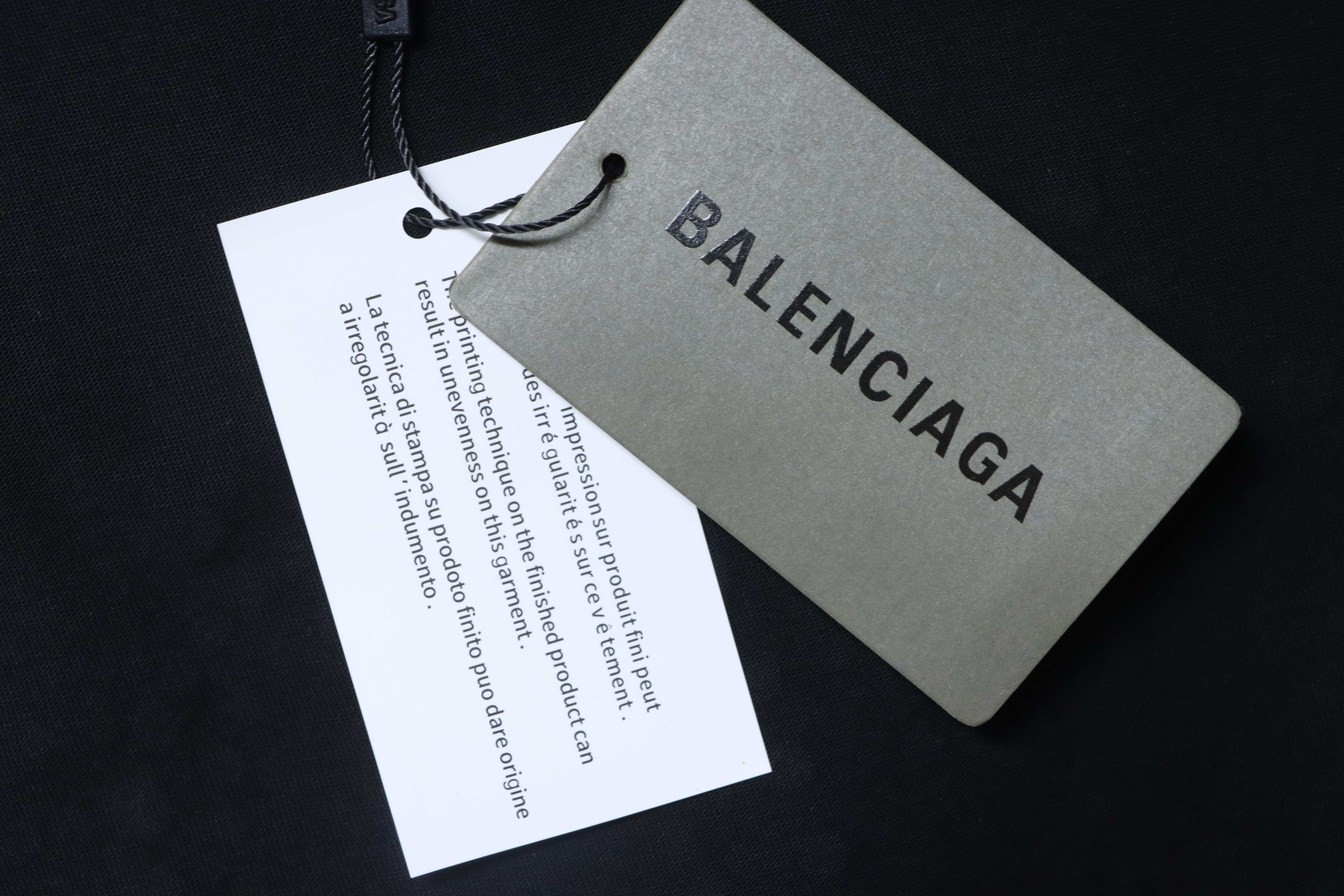 Balenciaga Black Heavy BB Crown Rhinestone T-shirt h160