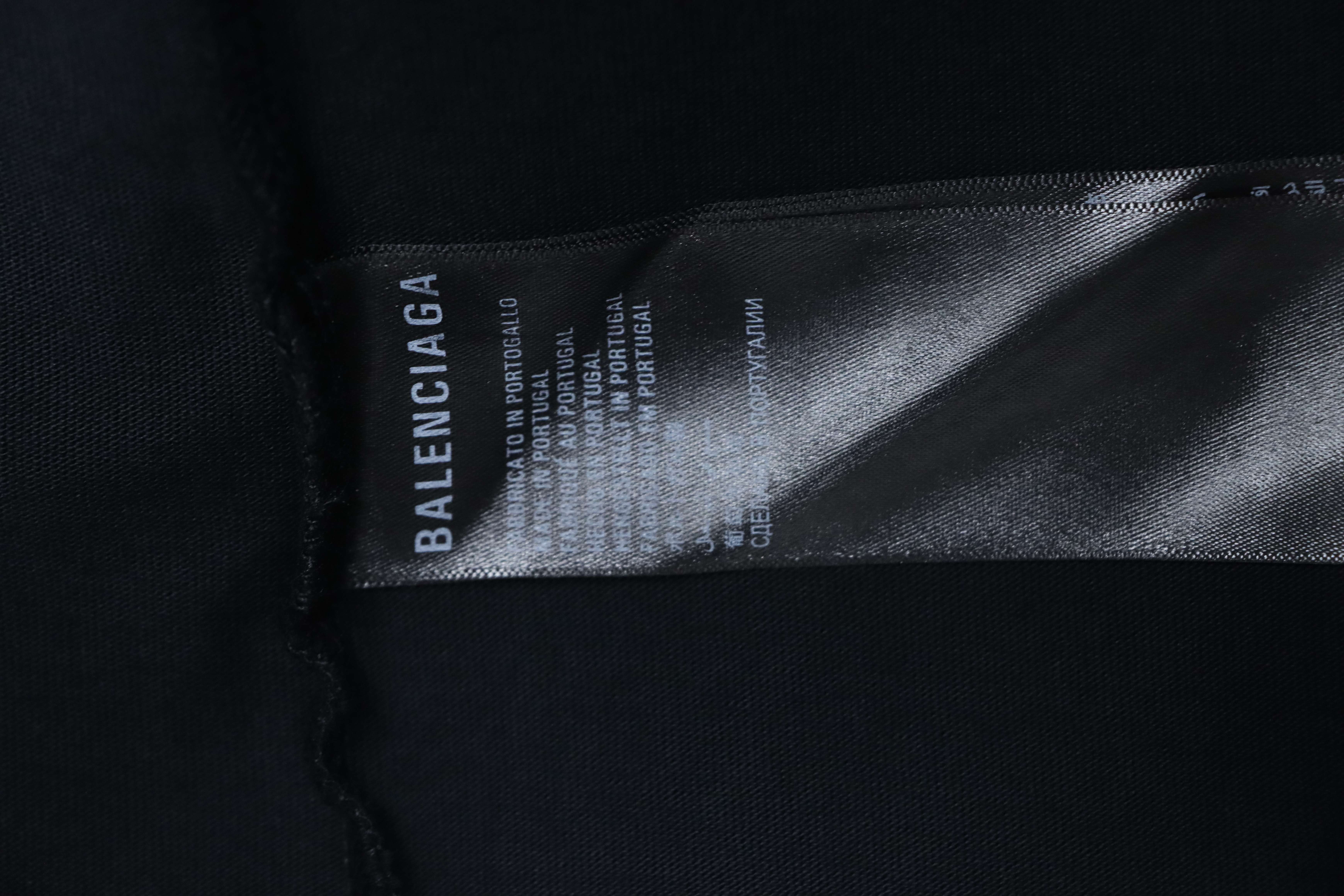 Balenciaga Black Heavy Patch Embroidered T-shirt h160