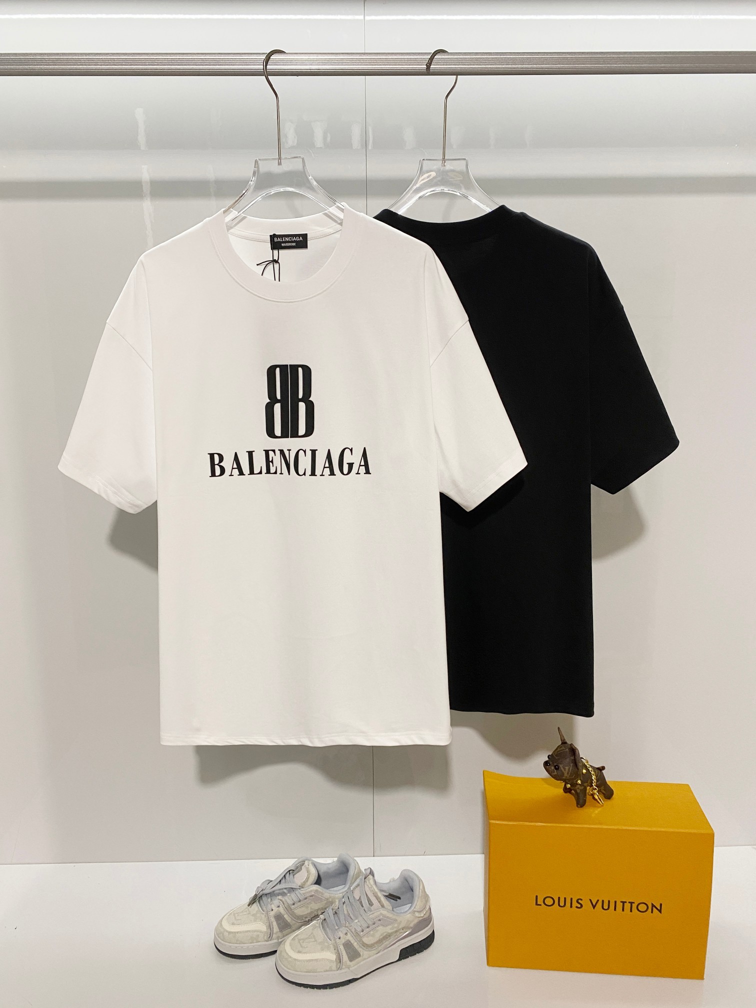 Balenciaga Black High-Quality 320g Crewneck T-shirt H140