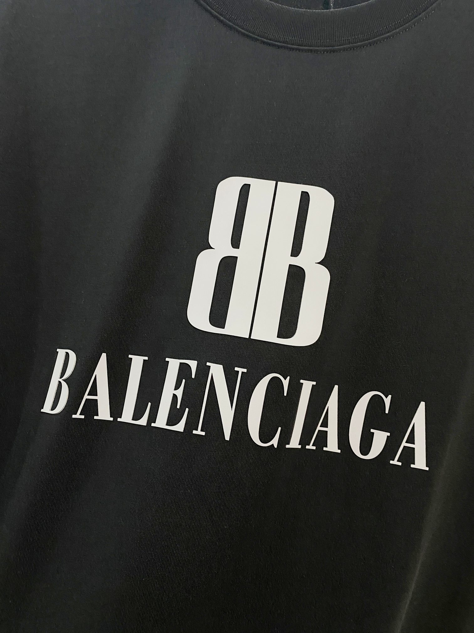 Balenciaga Black High-Quality 320g Crewneck T-shirt H140