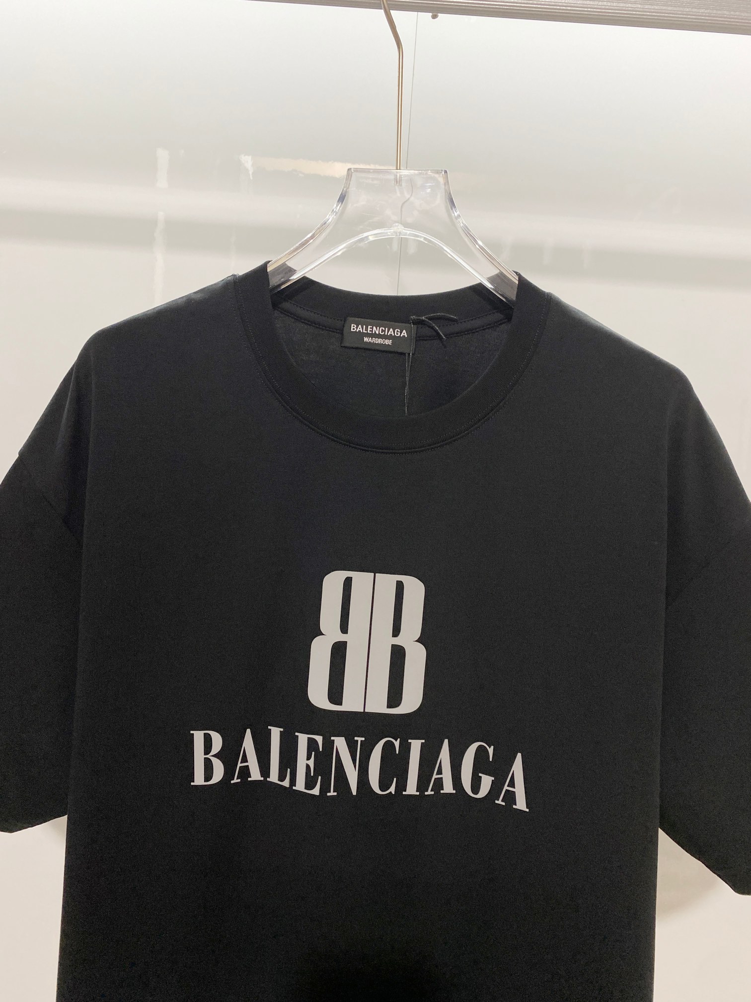 Balenciaga Black High-Quality 320g Crewneck T-shirt H140