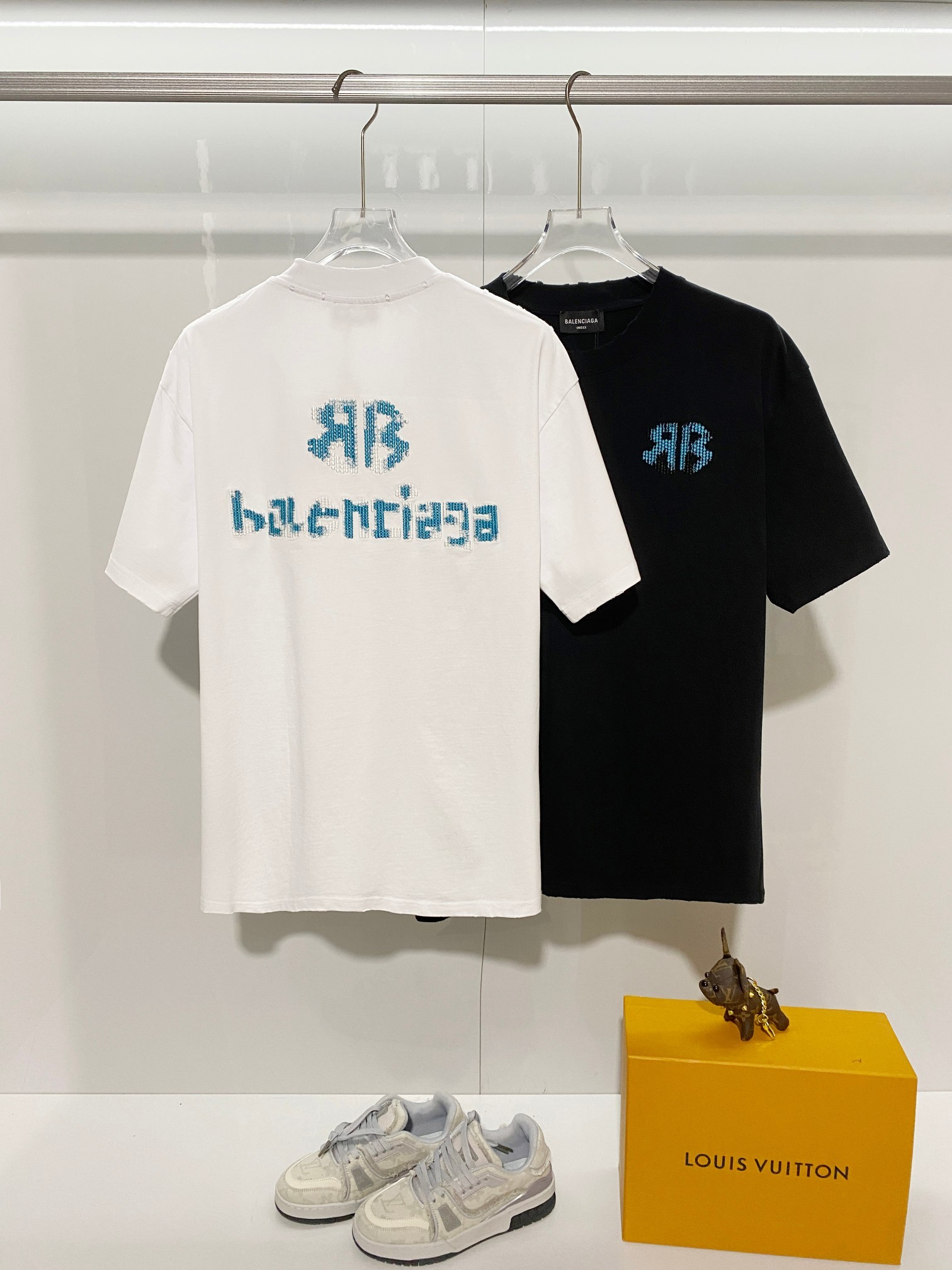 Balenciaga Black High-Quality 320g Crewneck T-shirt H150
