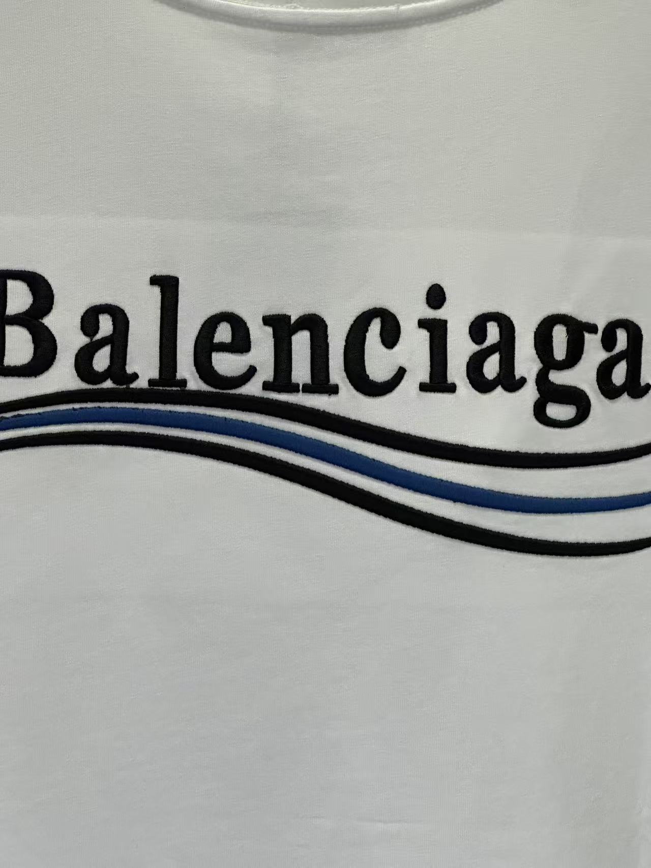 Balenciaga White L26706 Coke Embroidered T-shirt h130