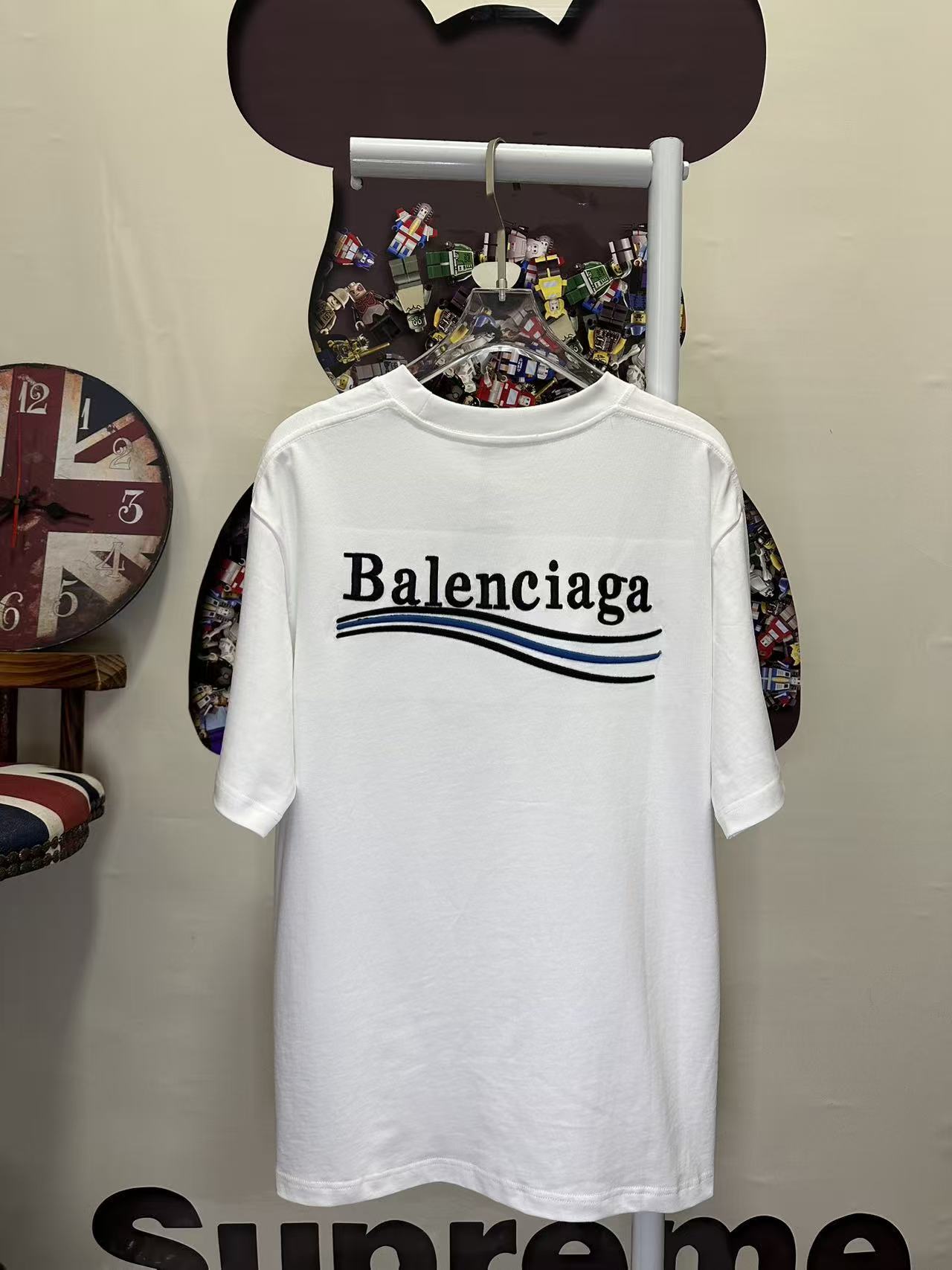 Balenciaga White L26706 Coke Embroidered T-shirt h130