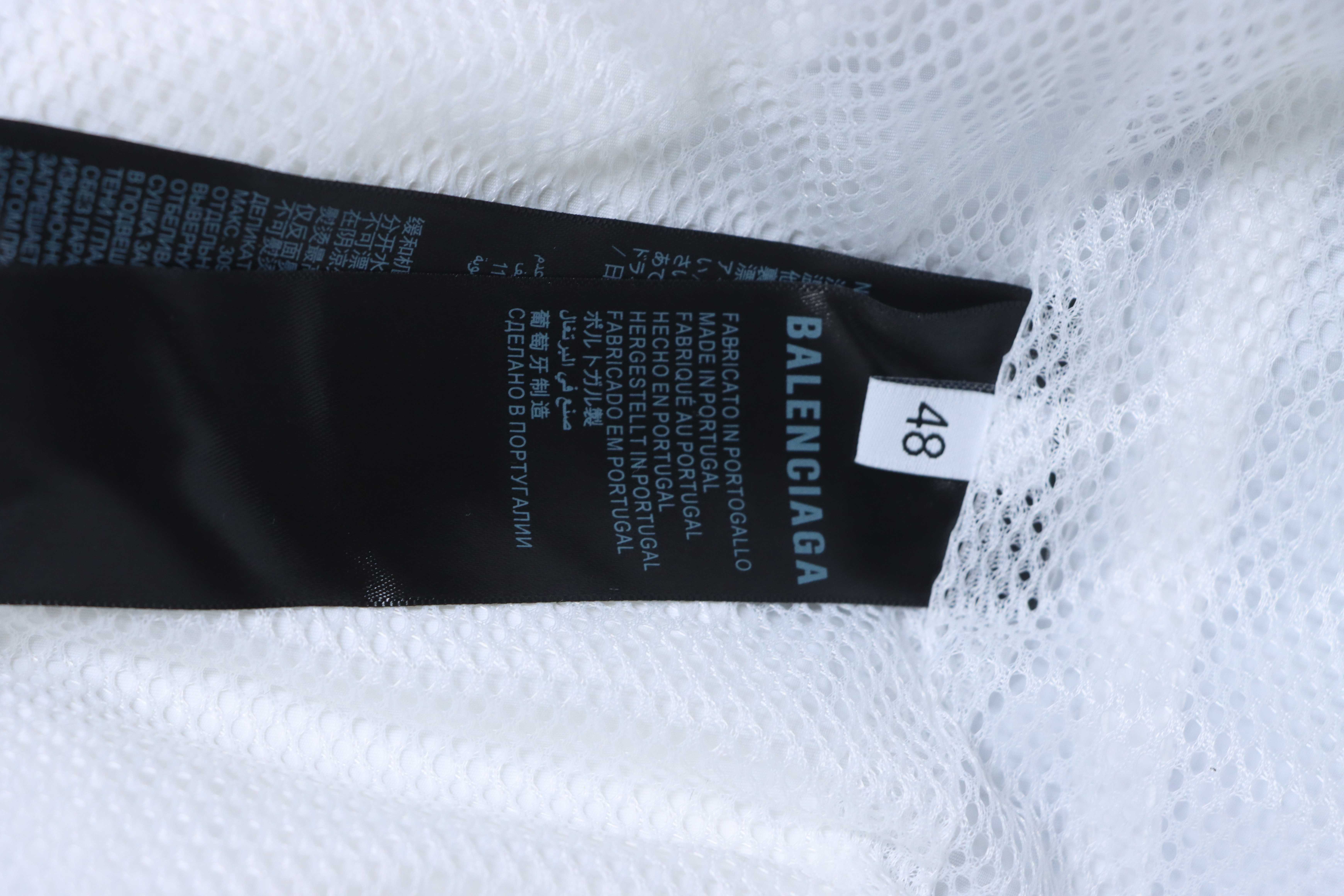 Balenciaga White Mirrored Letter Embroidered Tracksuit Jacket h270