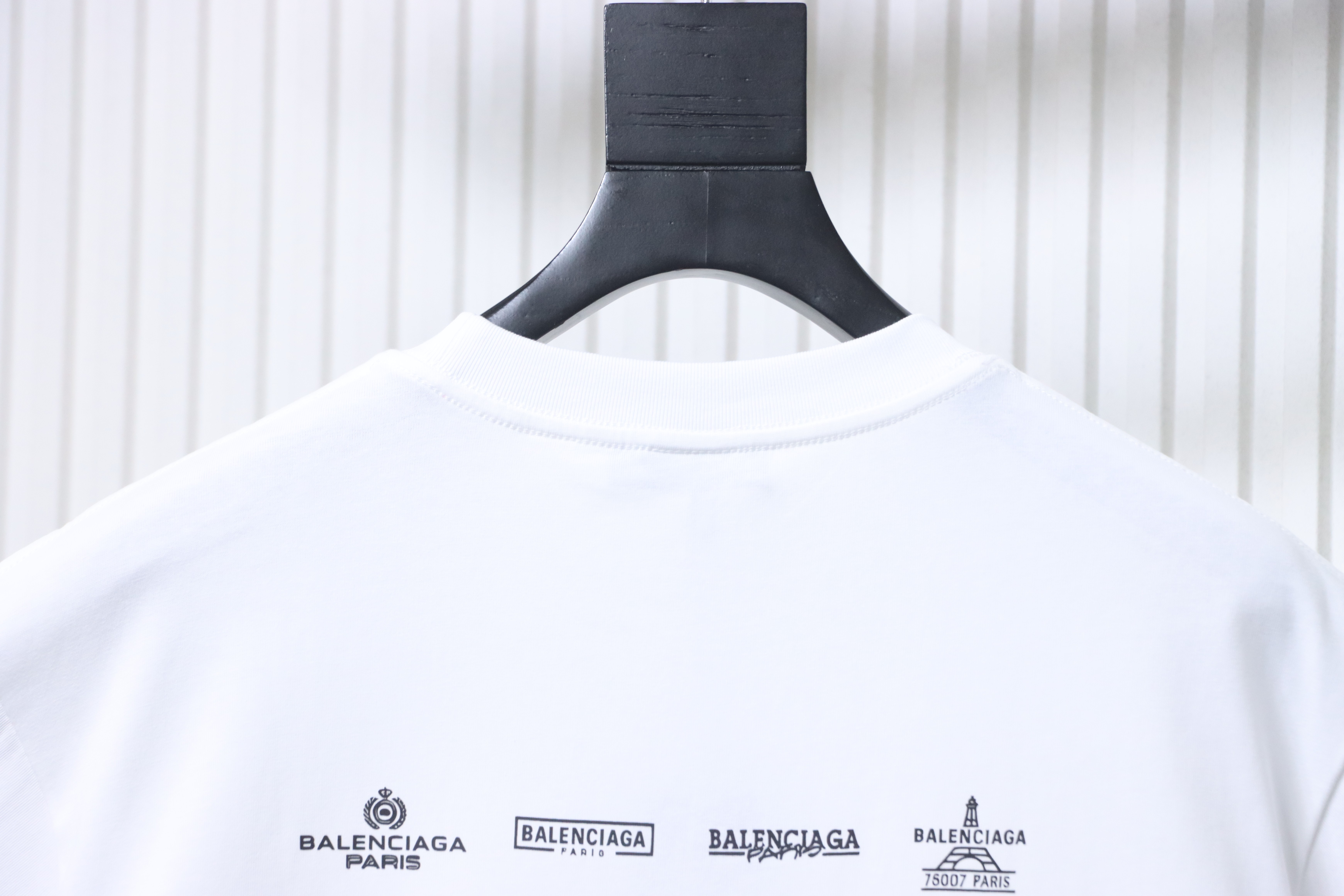 Balenciaga White Multi-Logo Printed T-shirt h130