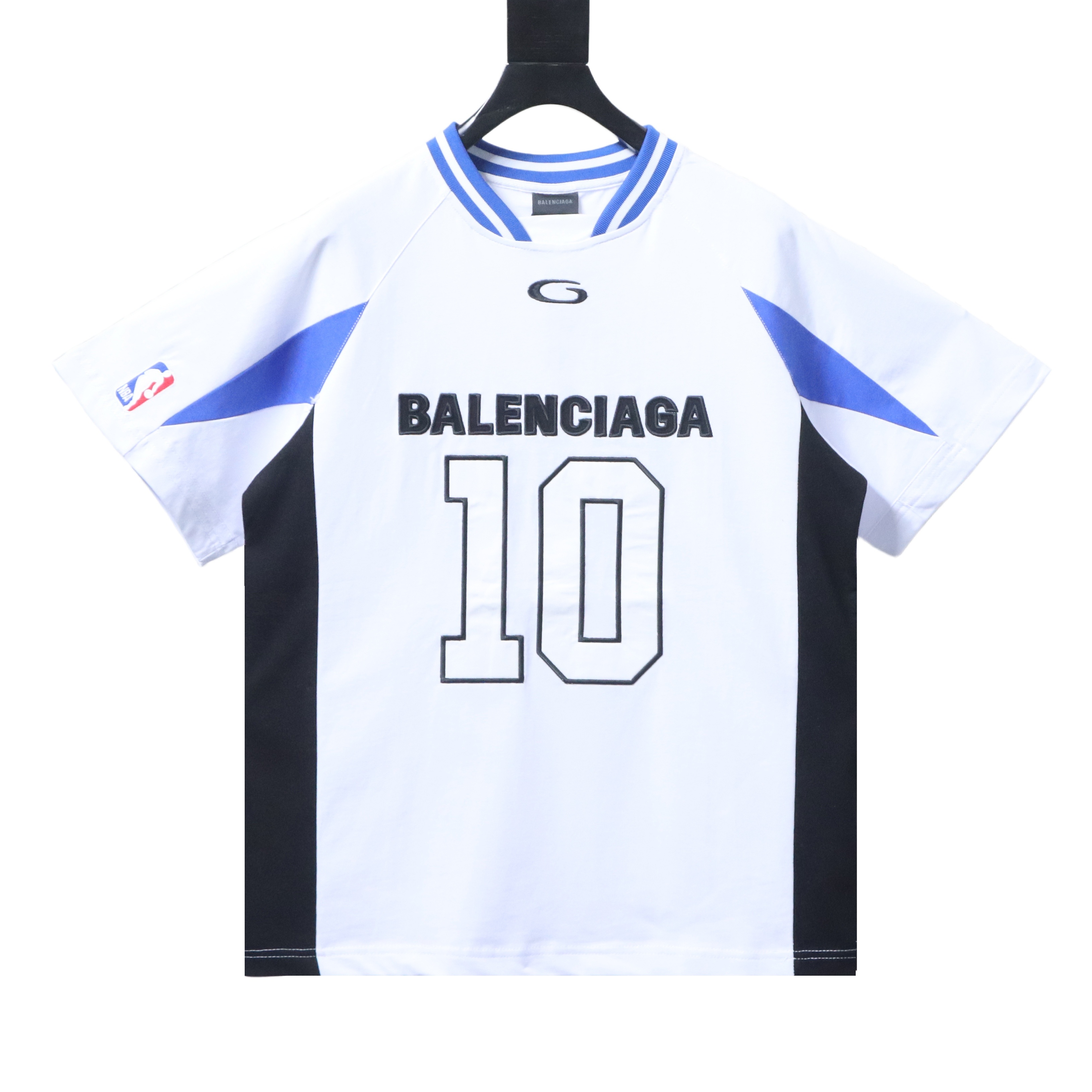 Balenciaga White NBA Collaboration Oversized Colorblock T-shirt h170