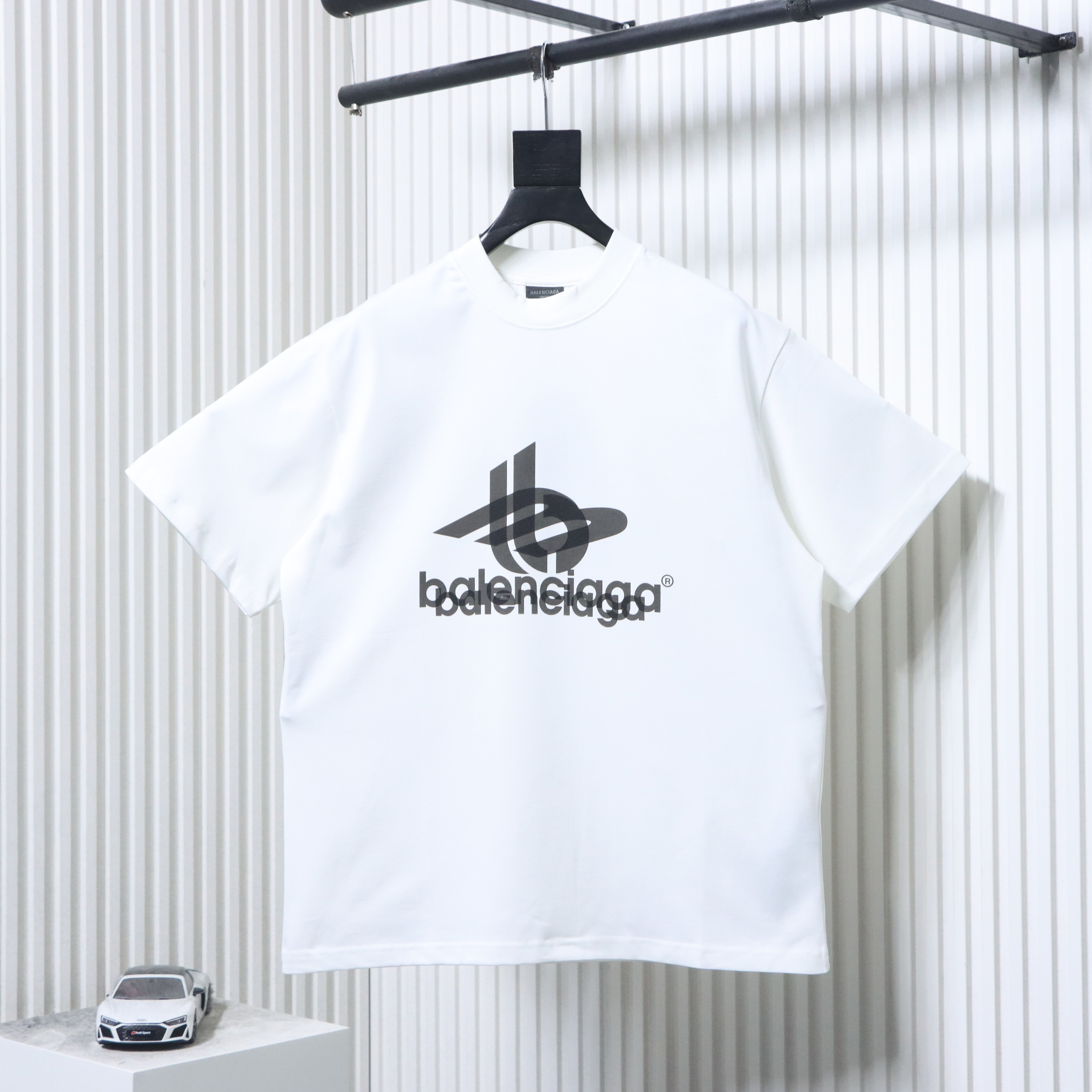 Balenciaga White Tape Print Shadow T-shirt h140