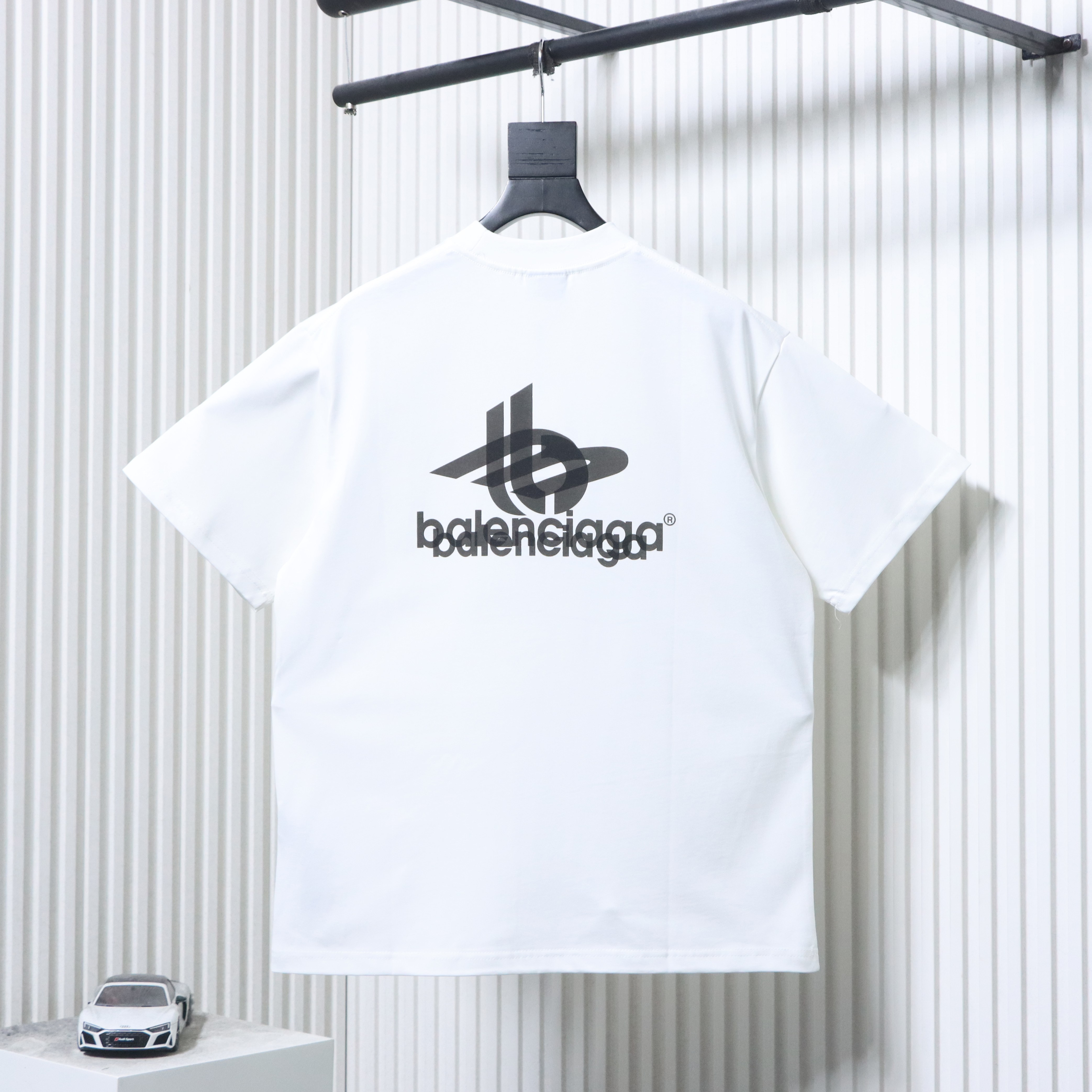 Balenciaga White Tape Print Shadow T-shirt h140
