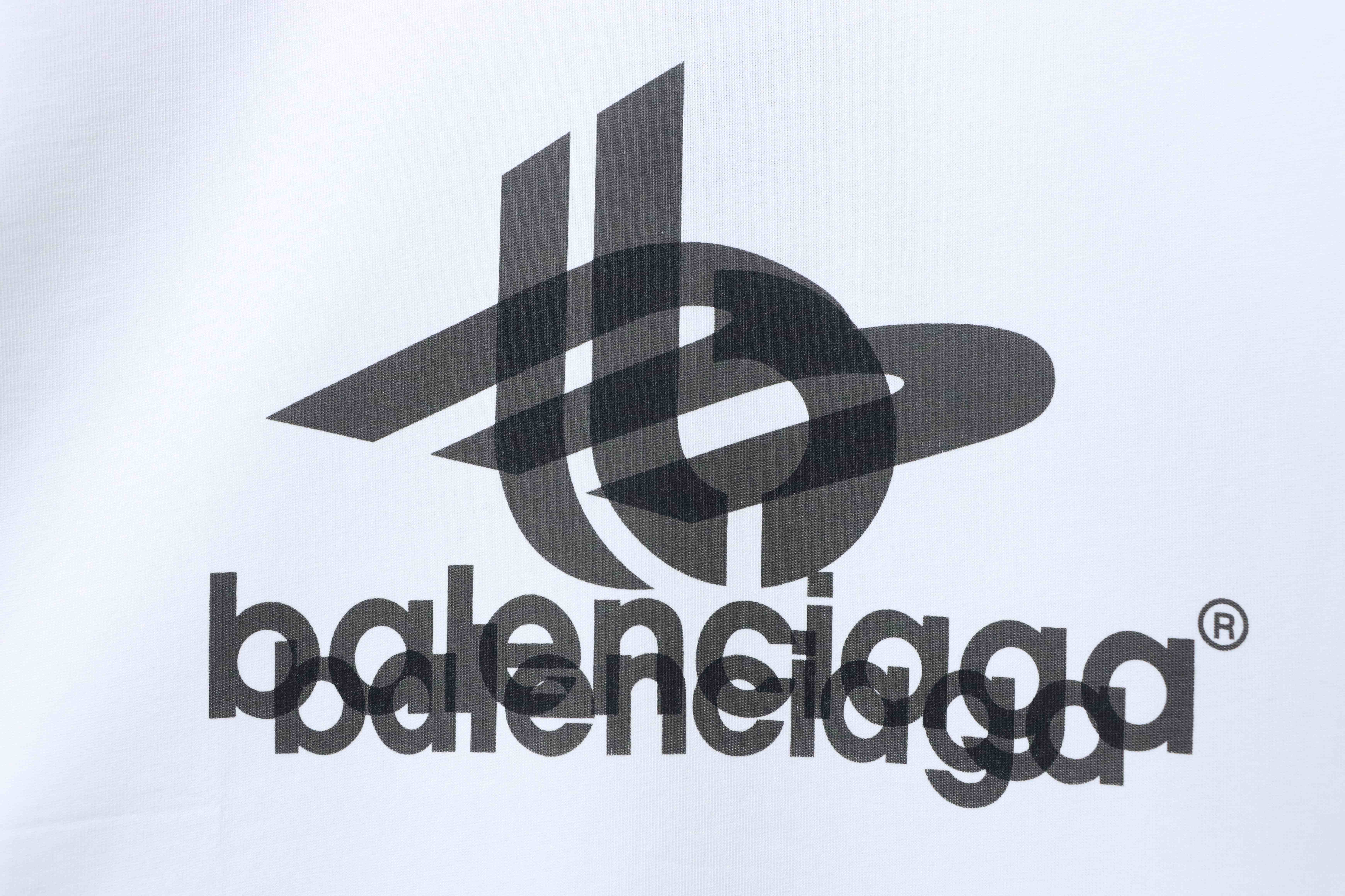 Balenciaga White Tape Print Shadow T-shirt h140