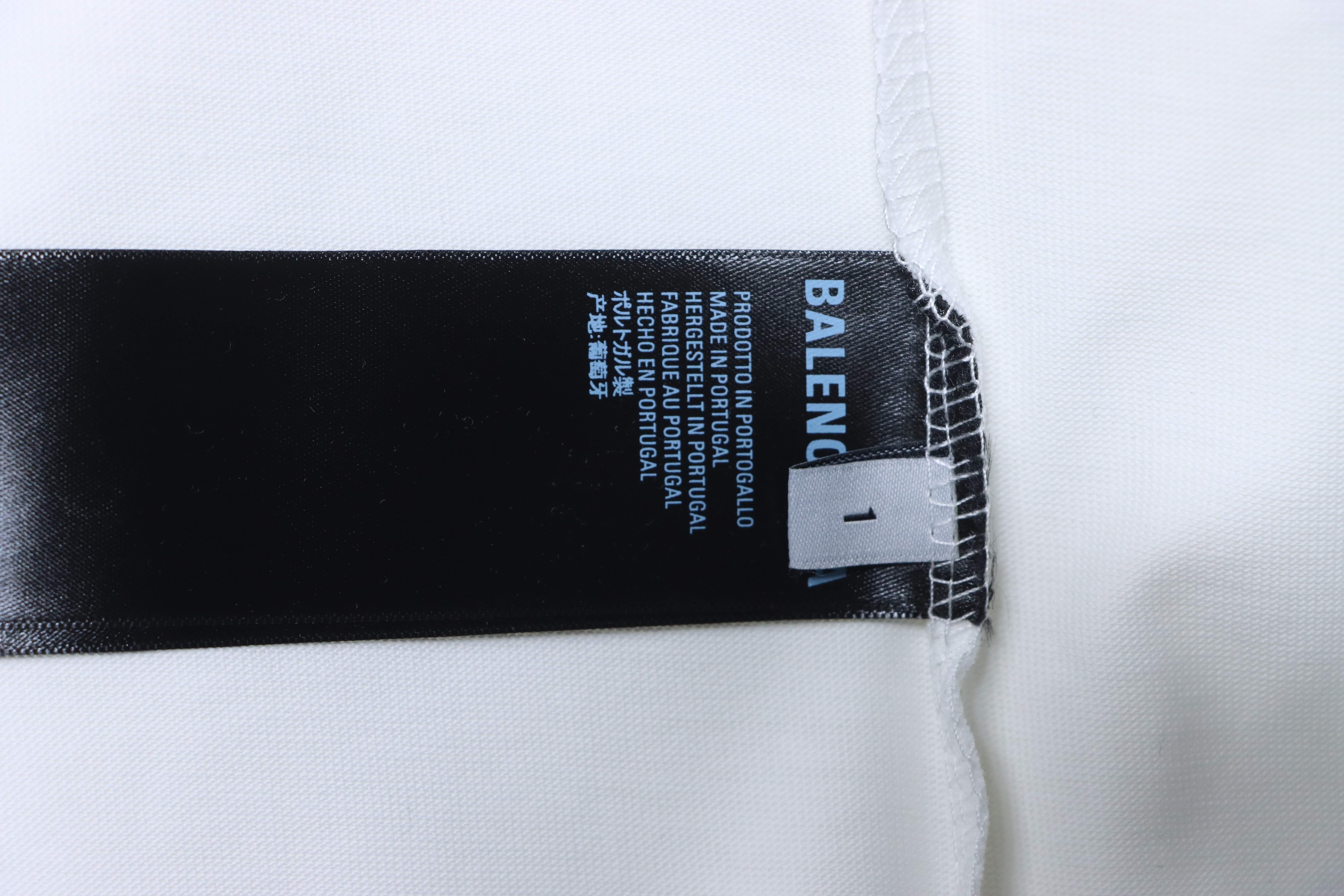 Balenciaga White Tape Print Shadow T-shirt h140