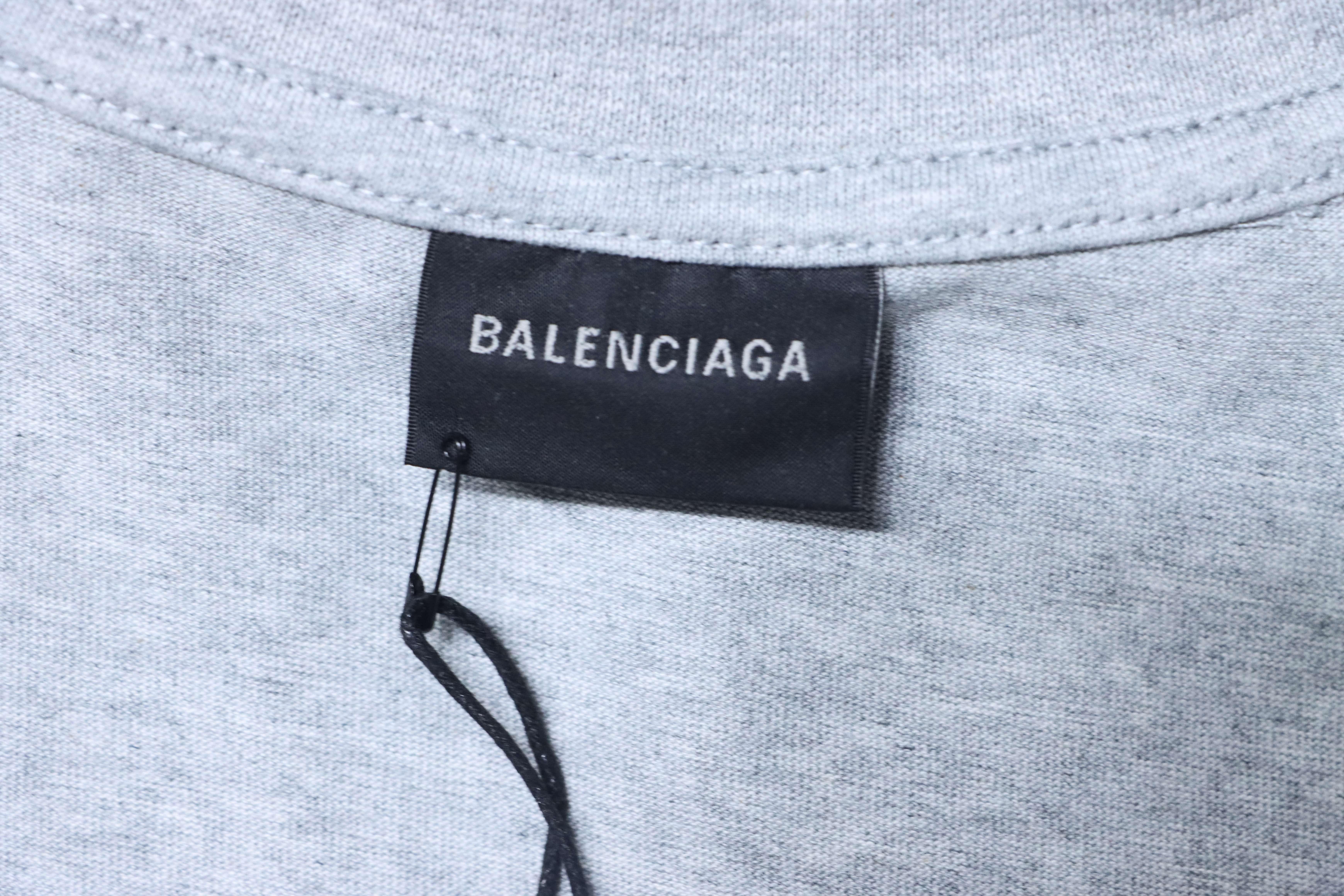 Balenciaga White Year of the Horse Limited Cursive Embroidered T-shirt h170