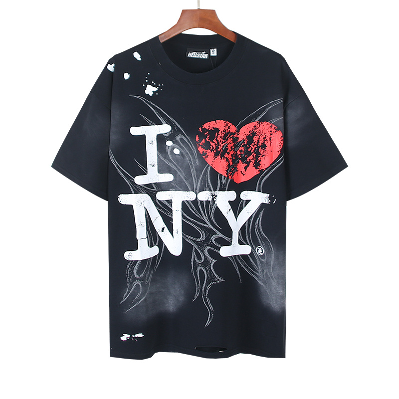 Hellstar Washed Black and Distressed T-Shirt 6778 P140