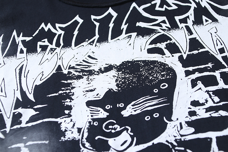 Hellstar Washed Black and Distressed T-Shirt 6779 P140