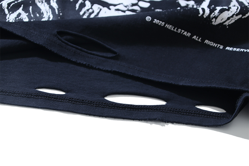 Hellstar Washed Black and Distressed T-Shirt 6787 P140