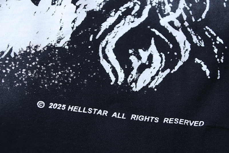 Hellstar Washed Black and Distressed T-Shirt 6787 P140