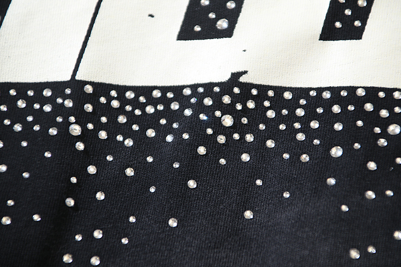Hellstar Washed Black and Rhinestones T-Shirt 6752 P140
