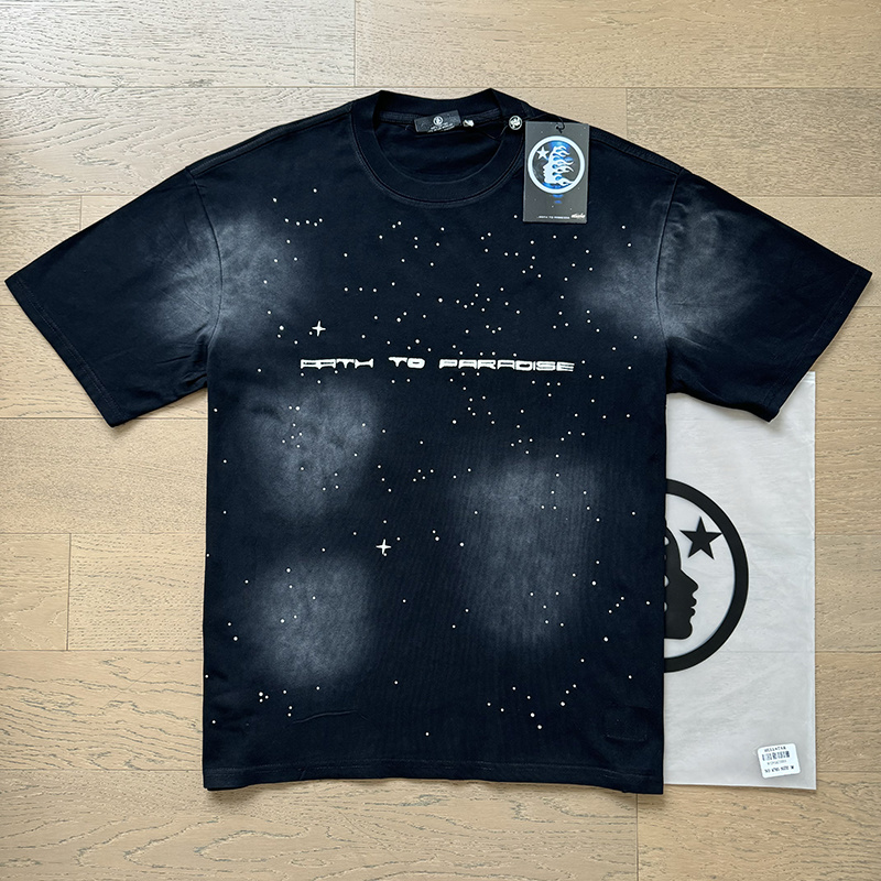 Hellstar Washed Black and Rhinestones T-Shirt 6765 P140