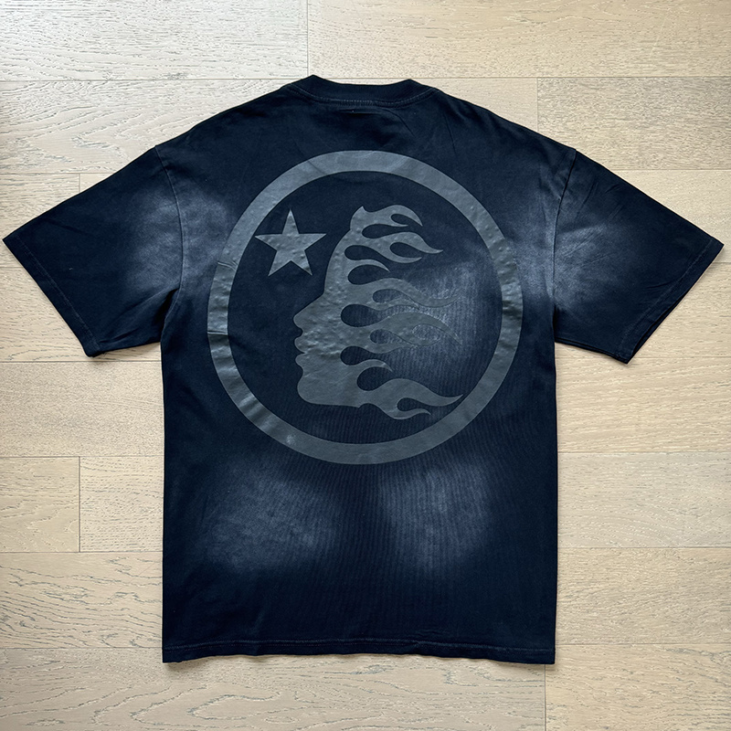 Hellstar Washed Black and Rhinestones T-Shirt 6767 P140