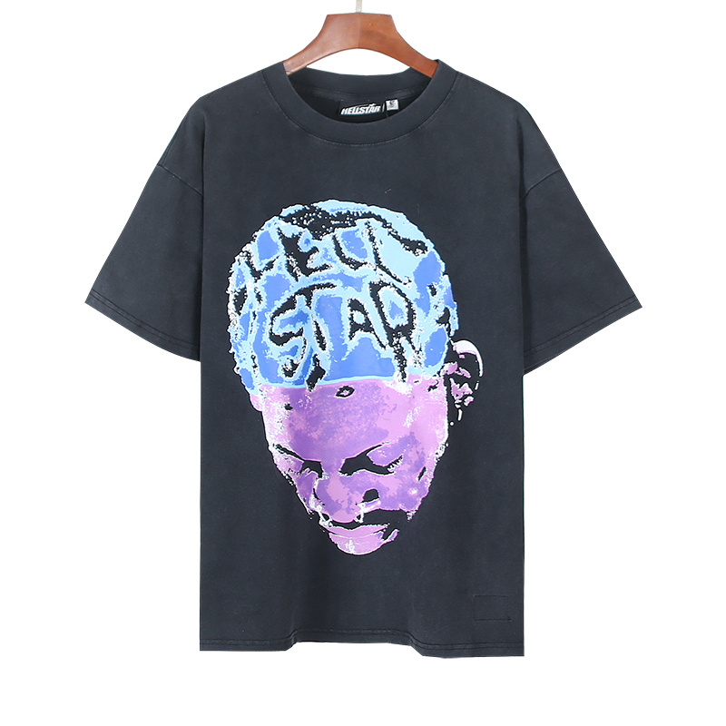 Hellstar Washed Black and Rhinestones T-Shirt 6771 P140