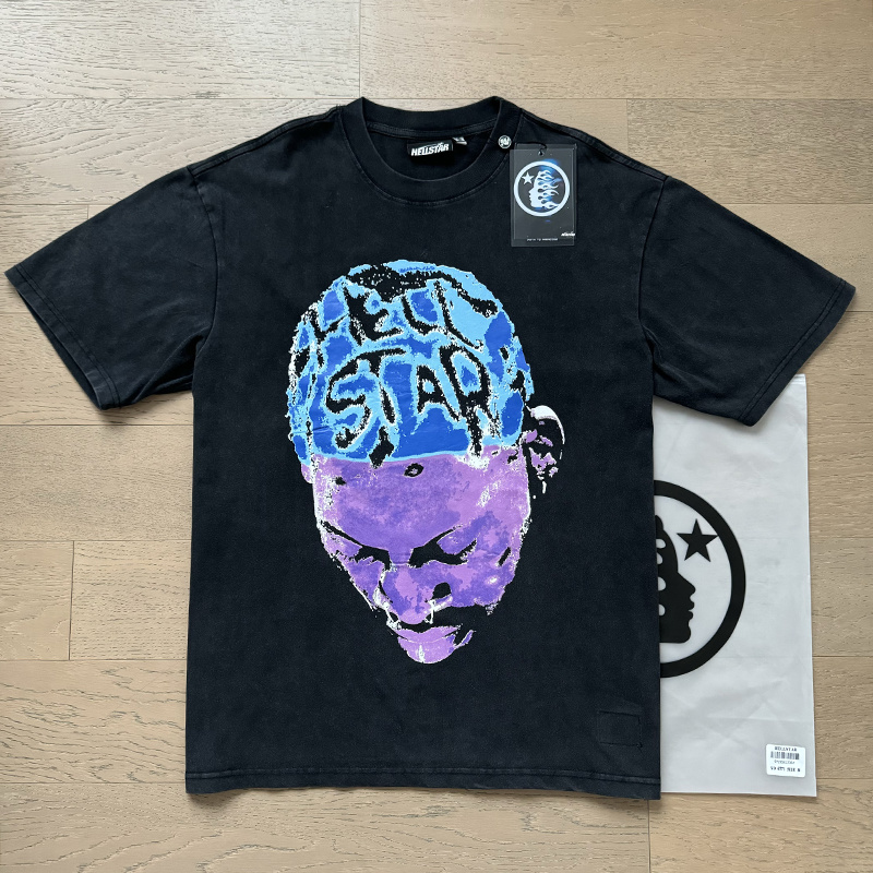 Hellstar Washed Black and Rhinestones T-Shirt 6771 P140
