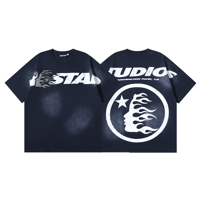 Hellstar Washed Black and Rhinestones T-Shirt 6800 P140