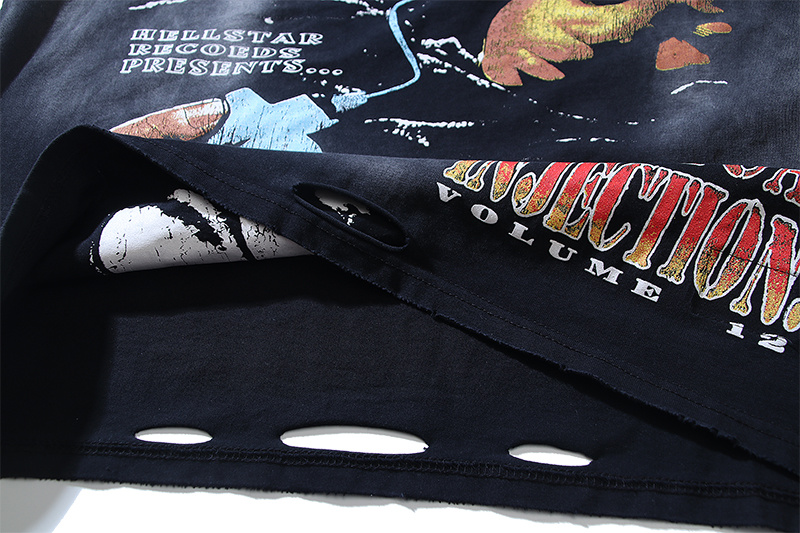 Hellstar Washed Black Reversible T-Shirt 6782 P140