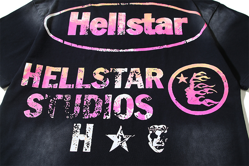 Hellstar Washed Black T-Shirt 6710 P140