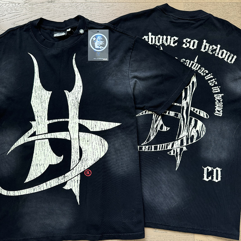 Hellstar Washed Black T-Shirt 6769 P140