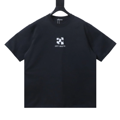 Off-White 26SS Back Arrow Logo Patch Embroidery T-Shirt Black H160 02