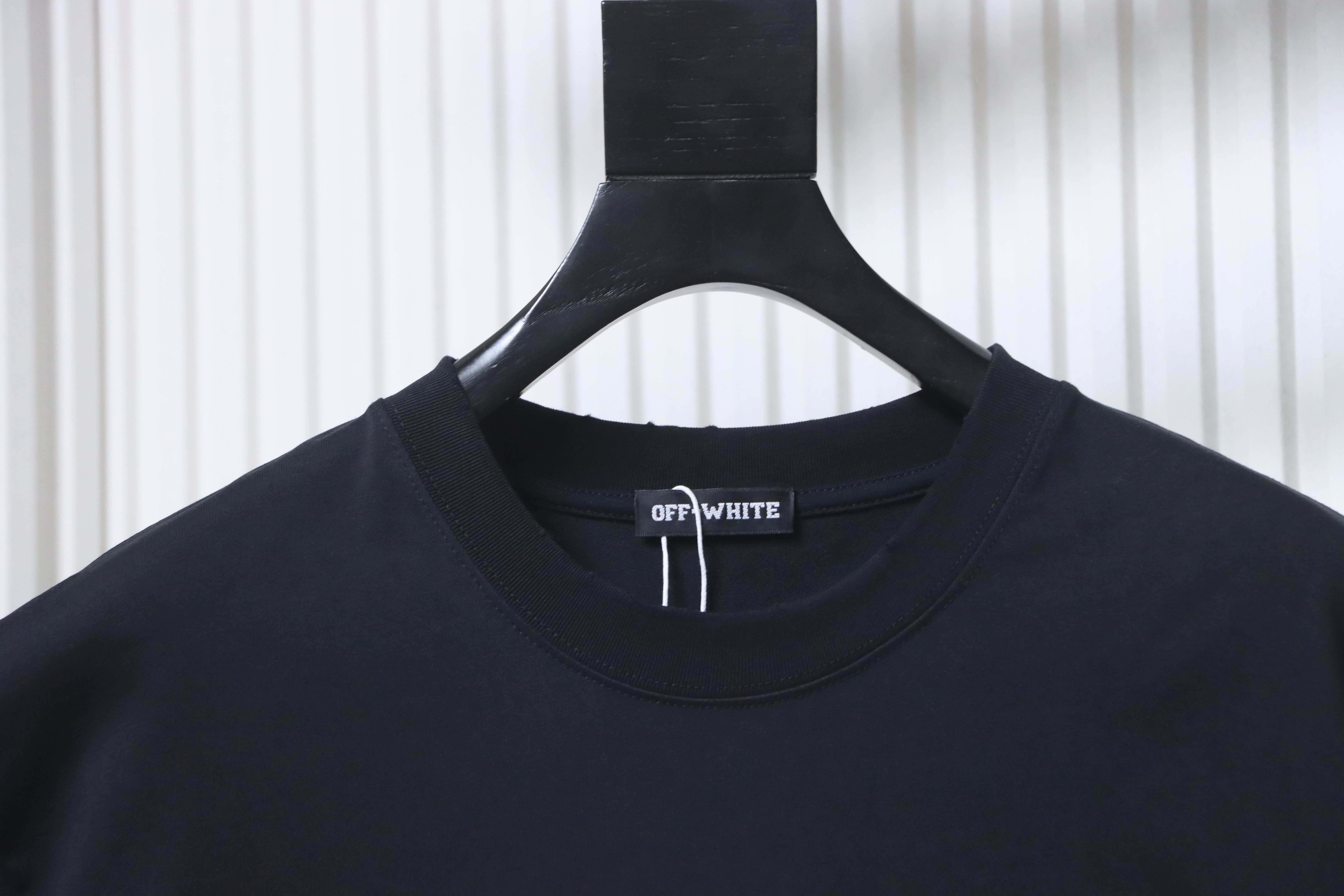 Off-White 26SS Back Arrow Logo Patch Embroidery T-Shirt Black H160