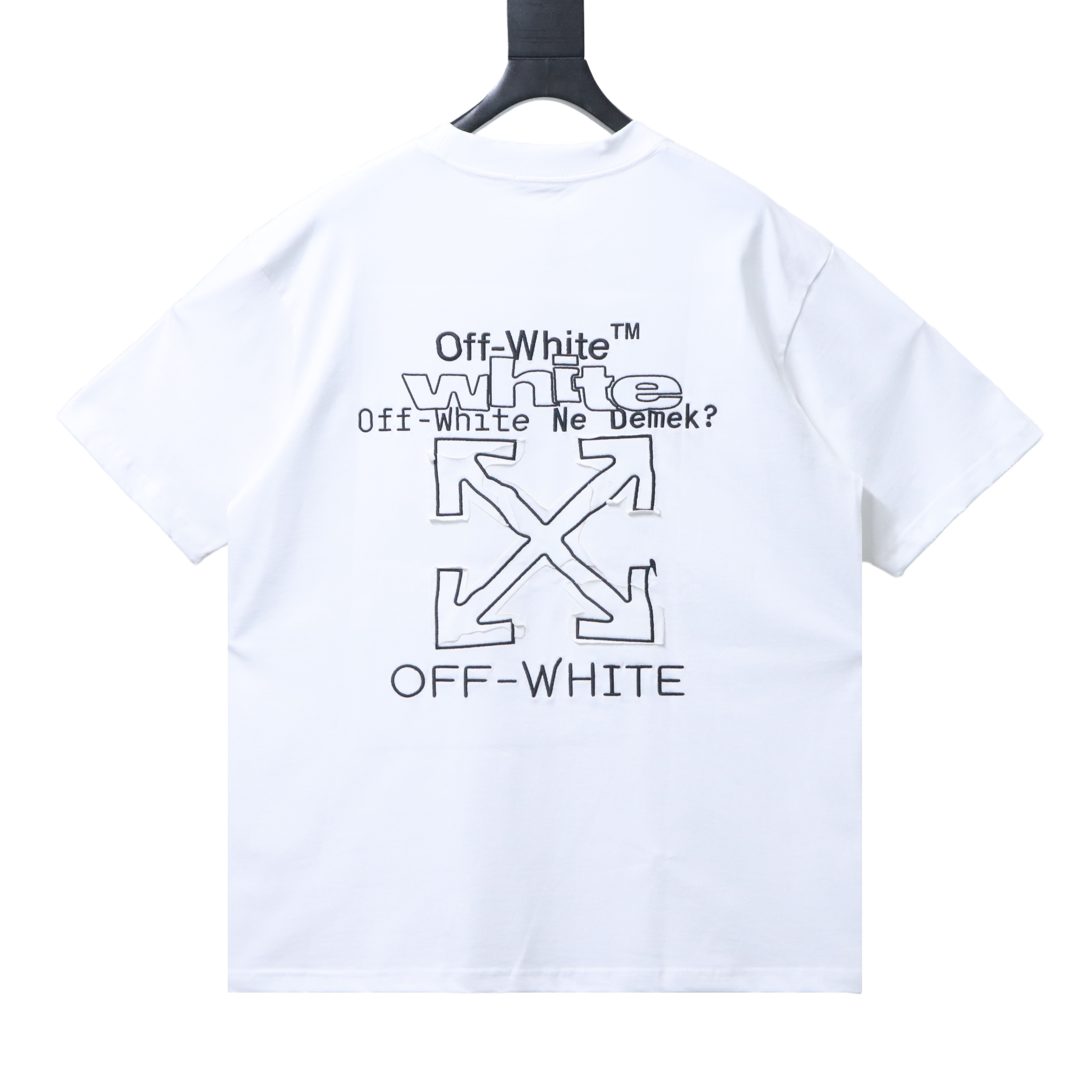 Off-White 26SS Back Arrow Logo Patch Embroidery T-Shirt White H160
