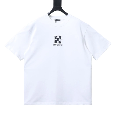 Off-White 26SS Back Arrow Logo Patch Embroidery T-Shirt White H160 02