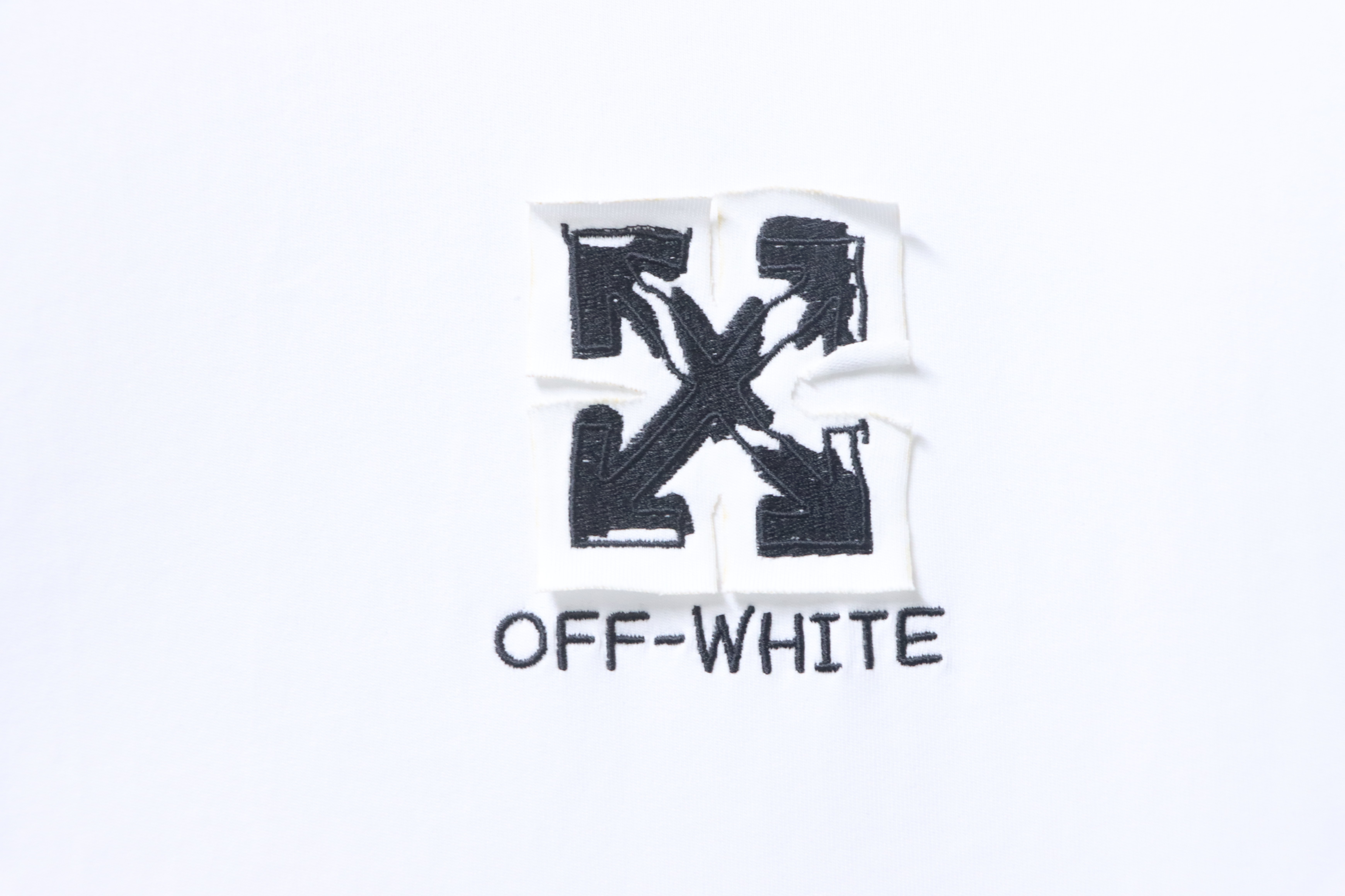 Off-White 26SS Back Arrow Logo Patch Embroidery T-Shirt White H160