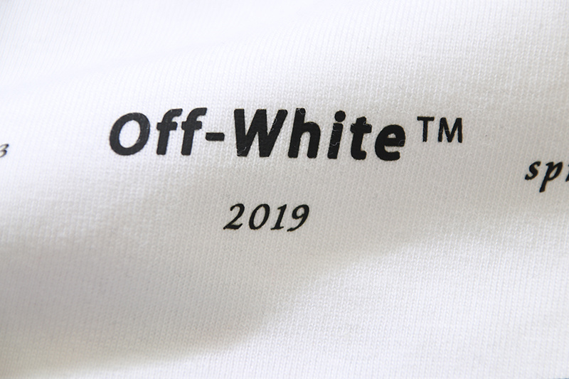Off-White 99 Number Pink Arrow Graffiti Heavyweight T-Shirt H110 169