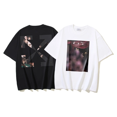 Off-White Angel Arrow Oil Painting Heavyweight T-Shirt H110 1384 01