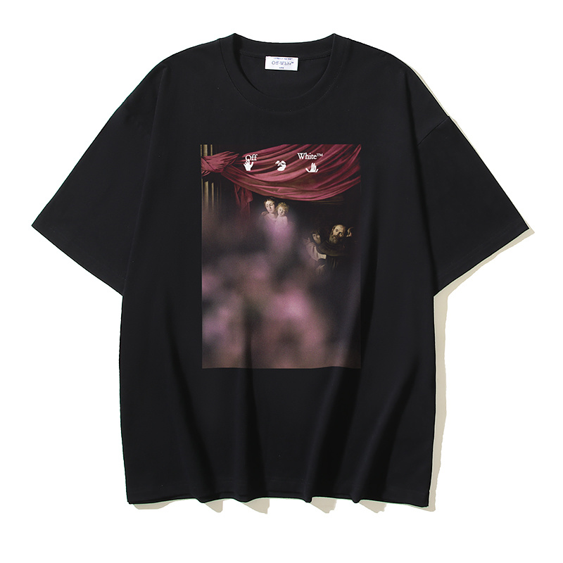 Off-White Angel Arrow Oil Painting Heavyweight T-Shirt H110 1384