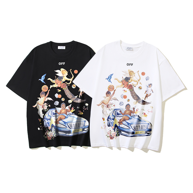 Off-White Angel Car Mural Heavyweight T-Shirt H100 1139
