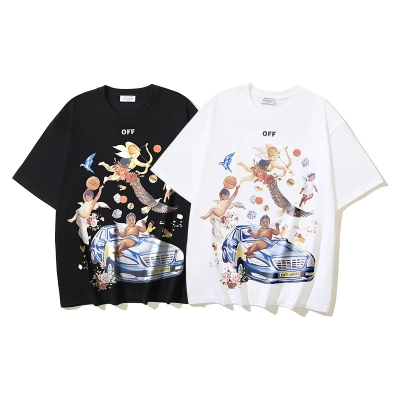 Off-White Angel Car Mural Heavyweight T-Shirt H100 1139 01