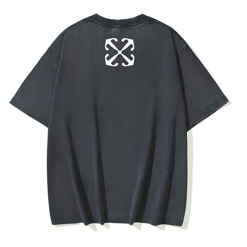 Off-White Angel Red Old Man Religious Arrow Washed Heavyweight T-Shirt H120 1200
